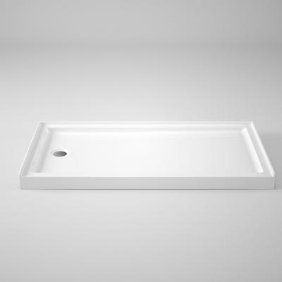 Китай Канада Рынок прямоугольный акриловый душевой поднос 60X32 с левым отверстием для отходов продается