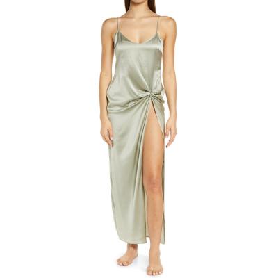 China Custom Designer QUICK DRY Silky Women Ladies Onesie Summer Pajamas Simple Home Sleepwear Private Label for sale