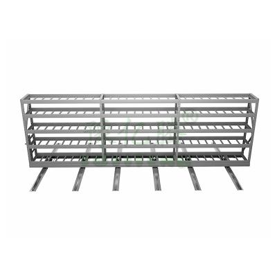 China Movable 4x8ft Indoor Agricultural Multilayer Vertical Rolling Grow Rack System for sale
