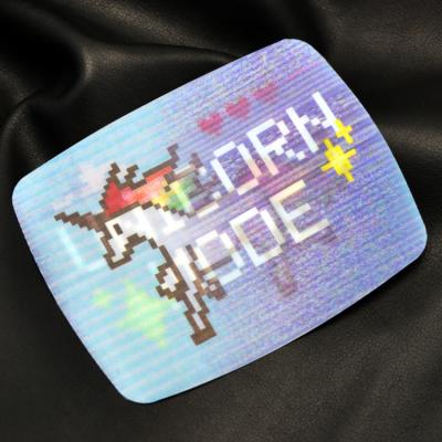 China custom holographic lenticular reflective logo 3D patch lenticular patch embossed high frequency tpu patches for clothing for sale