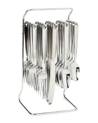 China Durable Stainless Steel Flatware Flatware Set Knife Fork Hanging Spoon With Hole In Gift Box For Daily Use for sale