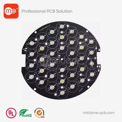 China MCPCB Aluminum Based PCB LED Lighting PCB black soldermask Round pcb Circuit board for sale