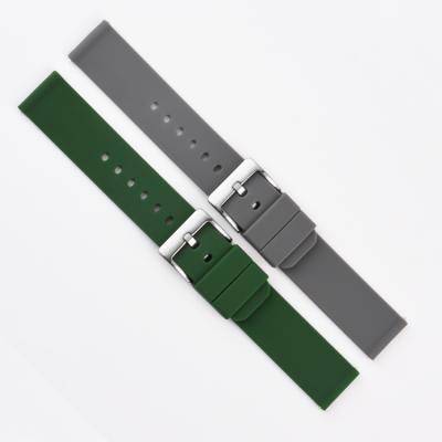 China Water Resistant Luxury Watch Strap Silicon 20mm Silicon Watchband for sale