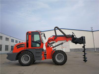 China 2.5ton farmland machinery 4WD telescopic loader with earth auger en venta