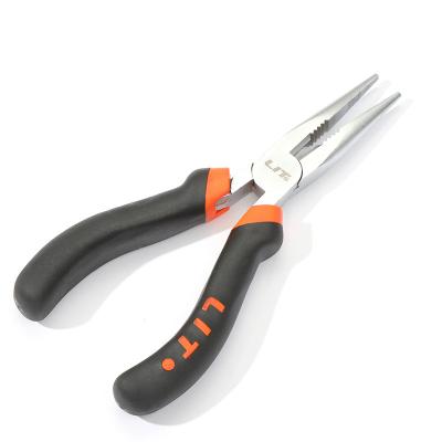 China Cutting LIT TOOLS Wholesale 6inch TPR PP handle CRV or Carbon Steel Multifunction Combination Needle Long Nose Plier for sale
