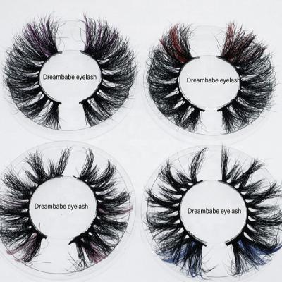 China wholesale fashion 25MM style 25MM cruelty free lashes cheap price fashion faux mink eyelash glue pen 5D mink colored eyelashes for sale