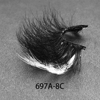 China Wholesale Multicolor Seller 25mm Eyelashes Lash Strips With Colored Ends Lashes3d Long New Trend Natural Private Label for sale