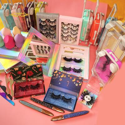 China Wholesale Natural Long Nude Eyelash Packaging Box Seller 25mm Mink False Eyelashes Packaging Box 3d lashes for sale