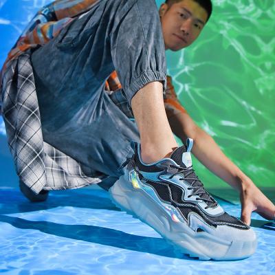 China Anti-odor 2021 High Quality Unique Breathable Mesh Summer Men's TPU Genuine Leather Running Sneaker Shoes for sale