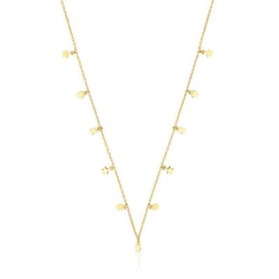 China CLASSIC 925 Sterling Silver Touses Vermeil Cool Joy Necklace Gold Bear Star heart patterns charm necklace layer jewelry for women for sale