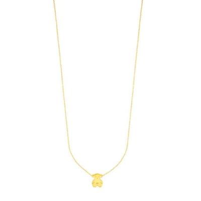 China CLASSIC Sweet Bear Necklace 925 Sterling Silver Then Gold Plated TOUSES Dolls Necklace Pendant Jewelry For Girls Baby for sale