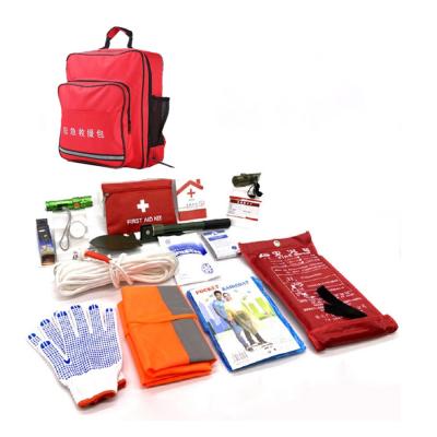 中国 Emergency First Aid Kit Survival Gear Kit Outdoor Emergency Medical Fire Rescue Bag Travel First Aid Kit 販売のため