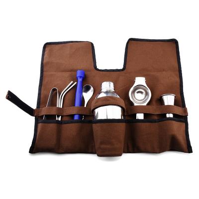 China Waterproof Bartender Tool Bags Bartender Roll Up Roll Up Kits With Carry Bag Online Shopping for sale