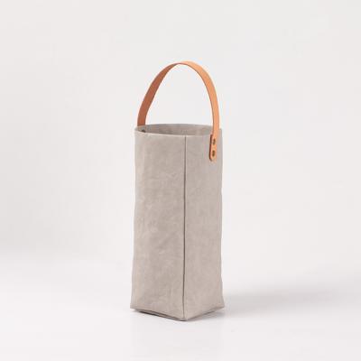 China Custom Logo For Wine Bottle Washable Bag Daily Life Waterproof Cloth Wine Bottle Wrapping Paper Cooler Gift Bag for sale
