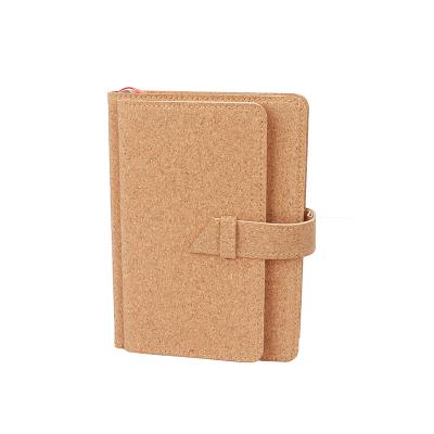 China Hardcover Customized Eco-Friendly Account Book Close Up A5 Size Notebook Logo Student Cork Notebook Daily Notebook Hardcover Book for sale