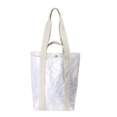 China Style Girls PE Bag Goods Durable Simple Washable White PE Woven Bag Customized High Quality Shopping Bag for sale