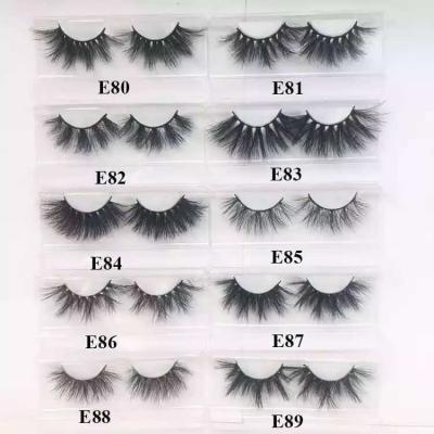 China Russian Lashes 25mm Wholesale Custom Wholesale Mink Lashes Natural Soft Lashes Fluffy With Lashes Bulk Boxes for sale