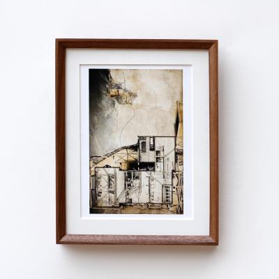 China High Quality Solid Wood Wooden Picture Frames Black Walnut Wood Picture Frame Frame Wall Dark Wood Home Decor for sale