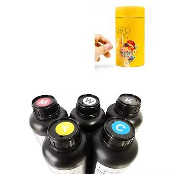 China Tinta UV dura y blanda CMYKW Color para XP600 TX800 Dx5 Dx7 Cabeza de impresión 500ML en venta