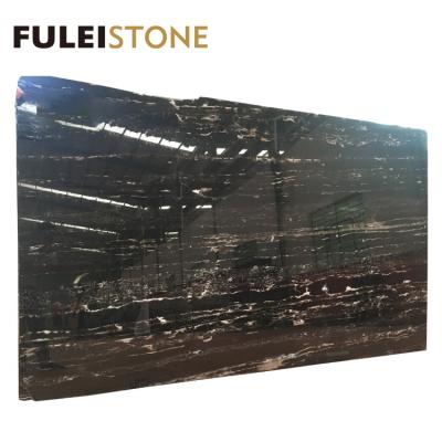 China Modern Cheap Price Natural Polished Black Genuine Portoro Extra Marble Slabs for sale