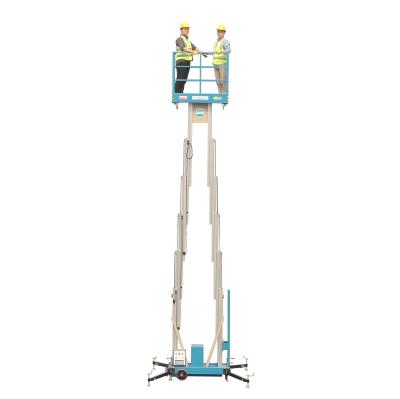 China Plataforma de trabajo aéreo móvil de aluminio del palo del doble de 14 M Working Height Compact en venta