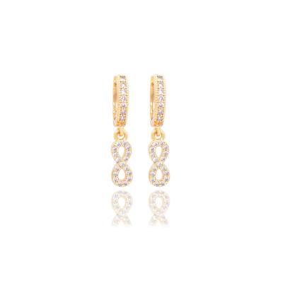 China TRENDY Jewelry 18K Gold Plated Fashion Huggies Earring For Ladies, Earring Jewelry for sale