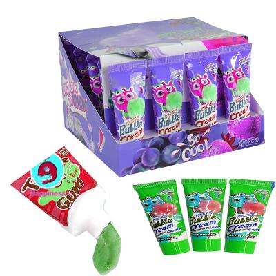 China Wholesale Chewing Gum Strawberry Flavor Tube Toothpaste Bubble Gum Liquid Toothpaste en venta
