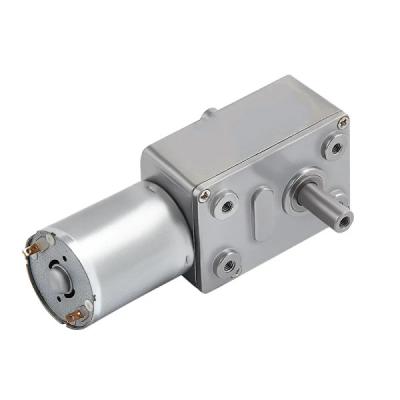 China Metal / Copper Worm Gear Motor 12v JGY370 DC Motor With Worm Gear 3kg.cm for sale