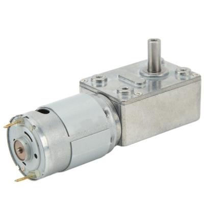 China 12V 24V High Torque Worm Gear Motor Low Rpm Worm Gearbox Motor JGY385 for sale