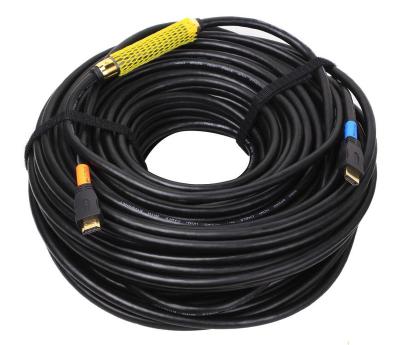 China All HDMI Devices Active High Speed HDMI Series Cable 4K @ 60Hz HDR 18Gbps 24AWG YUV 4:4 Ultra - 4:4 24AWG YUV: 4 CL3 Rated 50ft Black for sale