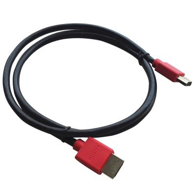 China High Speed Slim Computer Injection Molding HDMI Cable Red Color For 4K60HZ 2160P 18Gbps for sale