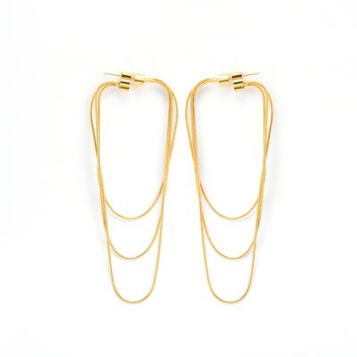 China 2021 fashion made in china top quality trendy long chain earrings for sale