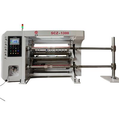 China Factory SCZ-1300 High Speed PET PE BOPP PVC Sugar Paper Slitting Machine for sale