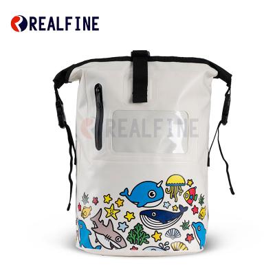 China Water Proof Backpack Camping Gear 15L Waterproof Dry Backpack With Back Waterproof Bag PVC 500D Heavy Duty Kayak Storage for sale
