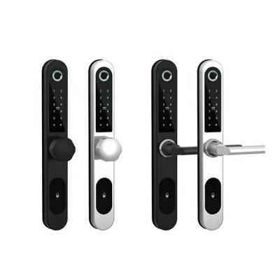China Mobile Phone APP+ +Fingerprint+Password+RFID Swipe Card+Key Wireless Digital Tuya TTlock Fingerprint Wireless Smart Door Lock for Aluminum Sliding Door and Swing Door for sale