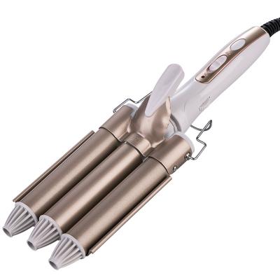 China Hot Sale Professional Safety Hair Styler Magic Wand Hair Hesitate Styling Tools 3 Barrels Hair Curler Iron for sale