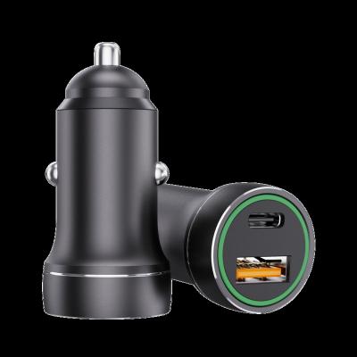 China High Speed Type C 3.0 QC3.0 USB Car Charger USB Fast Charge QC For iPhone 12 Pro Max Xiaomi Fast Charging Charger For Phone In Car for sale