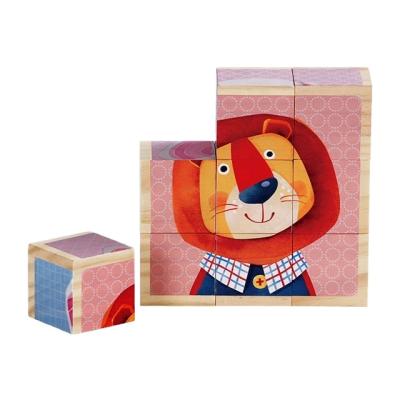 China Cartoon Toy Block Puzzle wooden set wholesale