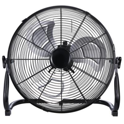 China 3 Inches 12 Speed High Efficiency HJ-12AF High Speed Metal Floor Fan Adjustable Blade Metal Electric Floor Fan for sale