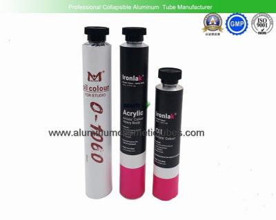 China Tubos vacíos de la pintura del metal del diámetro 32m m, crema 100ml que empaqueta los tubos de aluminio vacíos en venta