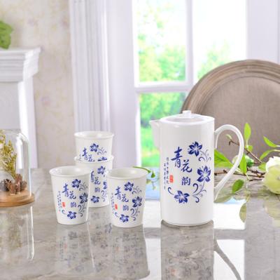 China Factory direct sales viable ceramic cold water jug gift porcelain teapot and cup set for sale