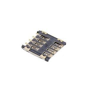 China LCP 8 Alfinete Micro SIM Cartão Soquete Conector Empurre puxam a durabilidade dos ciclos de H1.8mm 5000 à venda