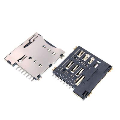 Chine Taper va-et-vient taille micro de 7p SIM Carte Prise Connecteur 1.35mm pour la carte PCB à vendre