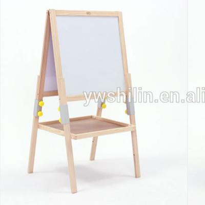 China New design wooden children education toys folding eraseable wooden drawing board with big tray for sale