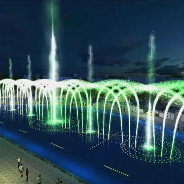 Chine Fontaine circulaire élégante avec lumière LED multicolore et contrôle musical à vendre