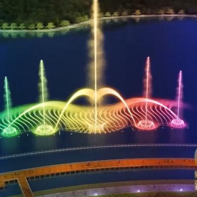 China Fuente de pulverización de bomba de acero inoxidable con luces LED y control de señal musical en venta