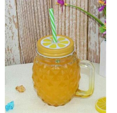 China Eco - Friendly Single Wall Water Bottle 450ml Mason Jar Glasses for sale