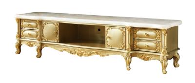 Китай Antique Luxury Marble Top Wooden Tv Stand Cabinet With Drawer продается