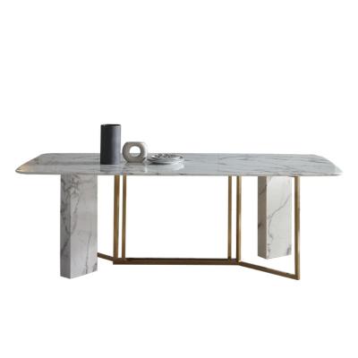 Китай Luxury Designs Modern Italian White Marble Dining Table Set продается