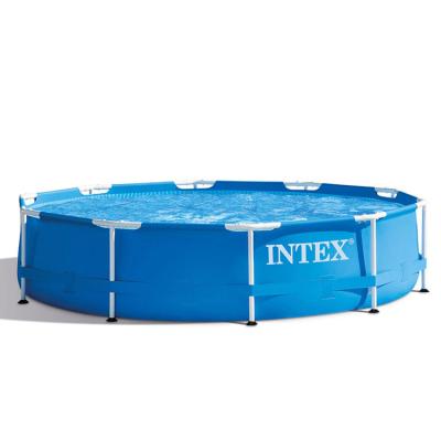 China Outdoor/Entertainment/Home Toys INTEX28242 Factory Supply Outdoor Round Pipe Rack Frame Inground Intex Swimming Pool Set for sale